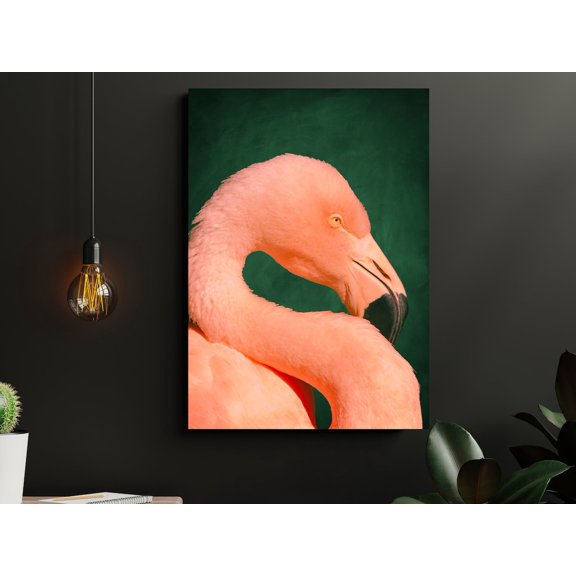 Blush And Green Flamingo Flamingo Modern Maximalist Eclectic Living Room Bedroom Botanical Decor Wall Decor Unframed Paper Print