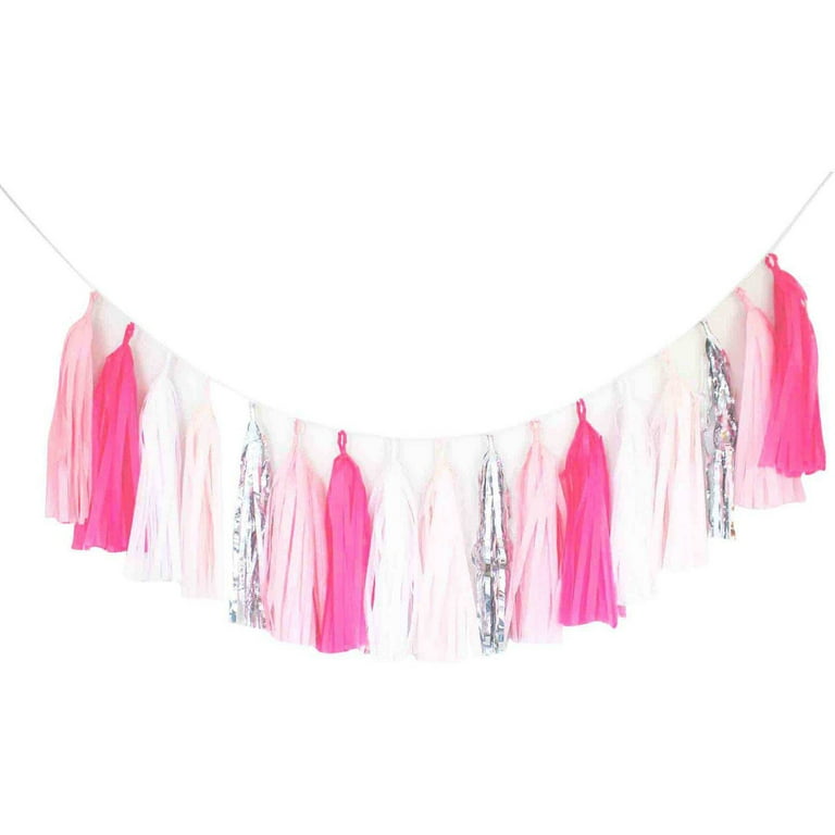 Blush Bazaar Tassel Garland Pink Blush White Silver Walmart