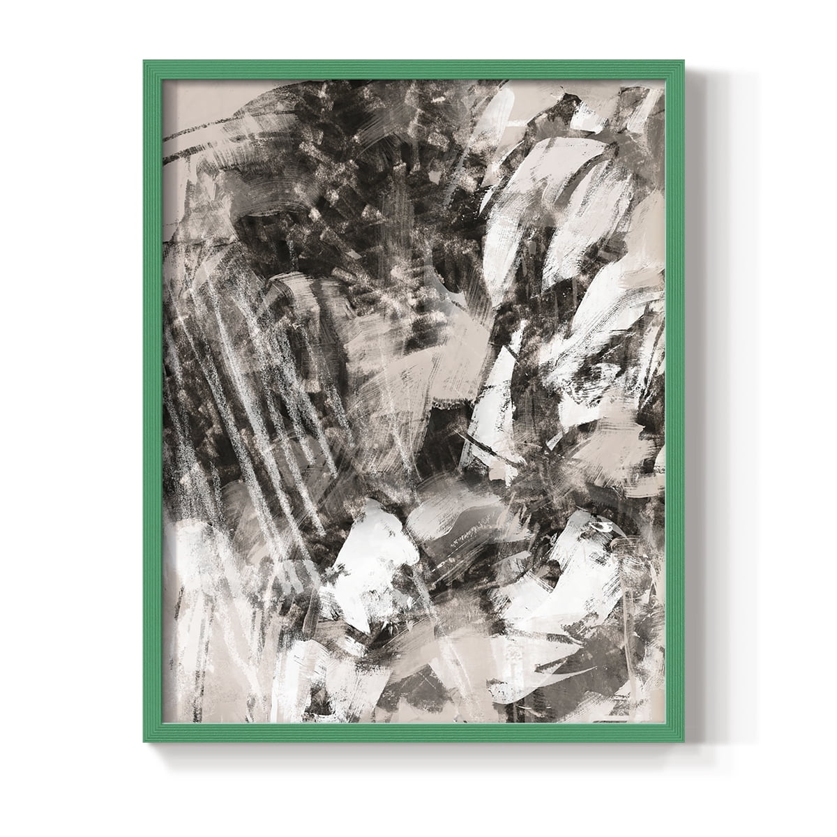 Blush Blackboard I Framed Print in Green Solid Wood Framed Print No Nail Hanging
