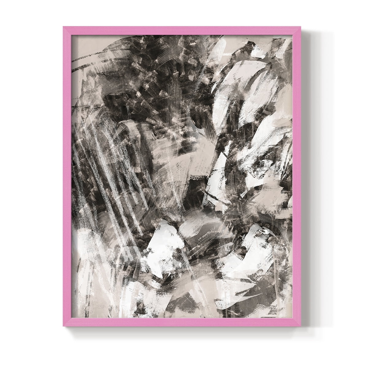 Blush Blackboard I Framed Print in Pink Solid Wood Framed Print No Nail Hanging