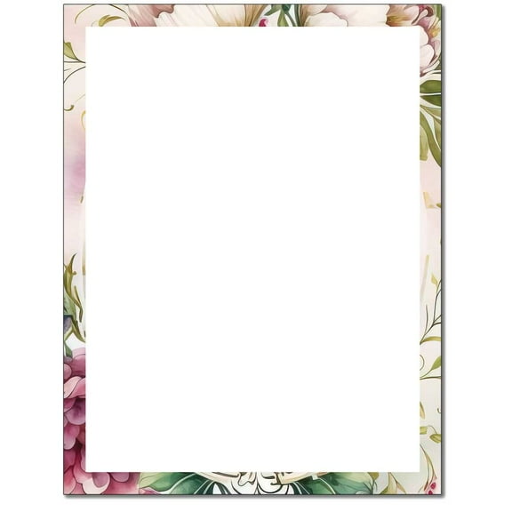 Blush Bouquet Letterhead Laser & Inkjet Printer Paper, 100 Sheets