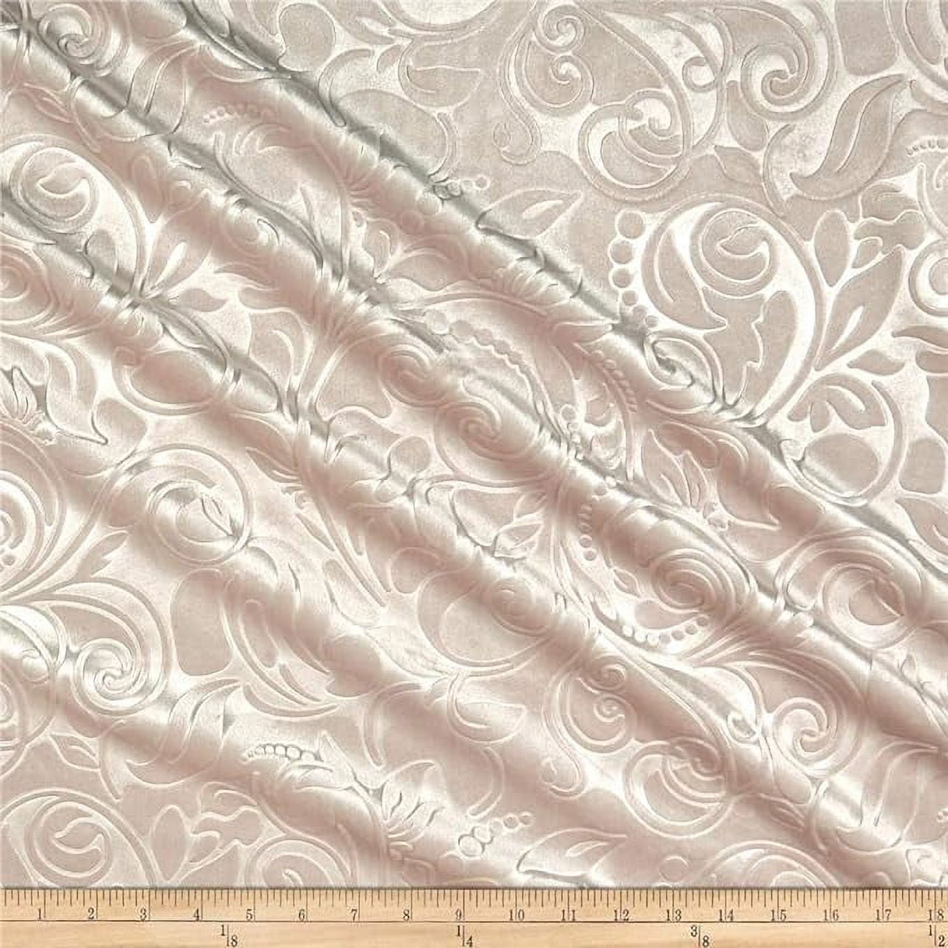 Scroll Pattern Velvet Blush Brocade Velvet Scroll Fabric Cut by the Yard, Ideal Embossed ...