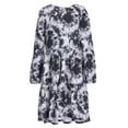 thumbnail image 1 of Blush By Us Angels Big Girls 7-16 Long Sleeve Tie Dye Tiered Knit Dress - Size 10, Black, 1 of 2