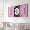 Blush Cheetah Name Wall Art Print, Modern Baby Girl Safari Nursery ...