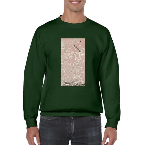 Blush Chinoiserie I Sweatshirt Men -Naomi McCavitt Designs, Male 3X-Large