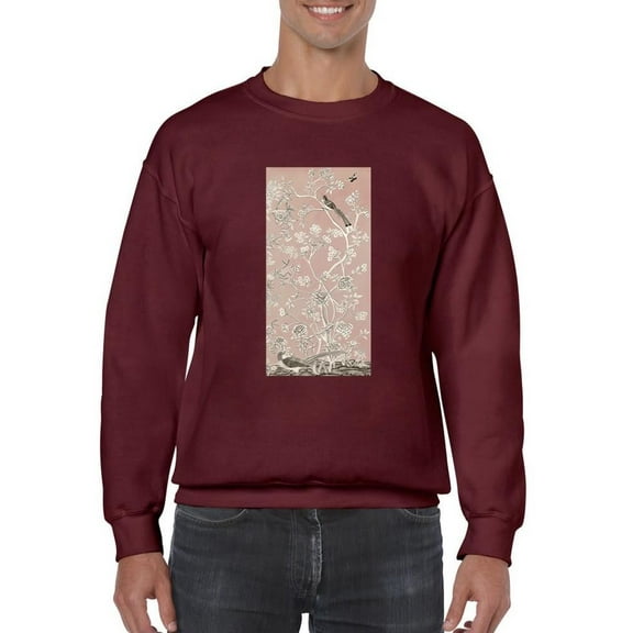 Blush Chinoiserie I Sweatshirt Men -Naomi McCavitt Designs, Male Small