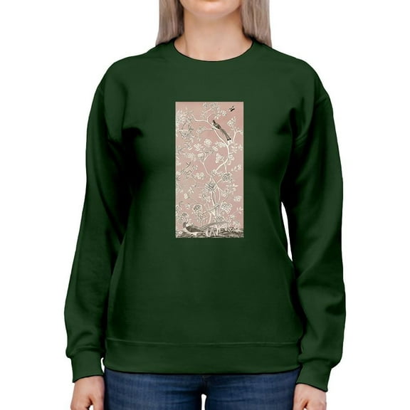 Blush Chinoiserie I Sweatshirt Women -Naomi McCavitt Designs, Female XX-Large