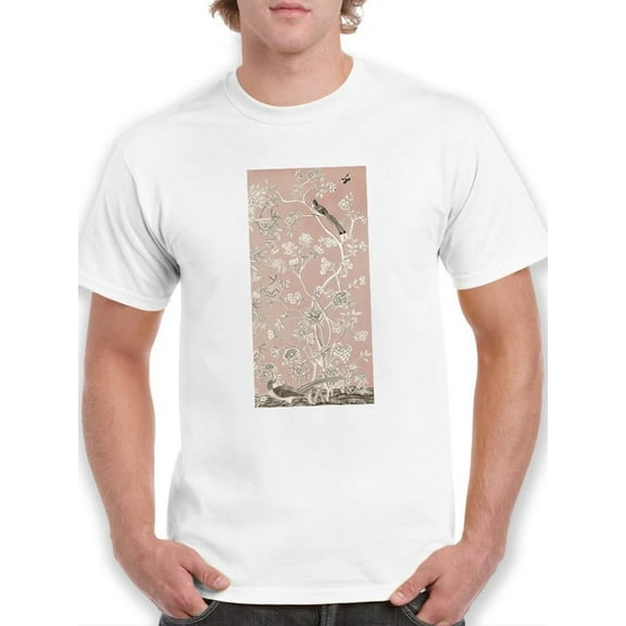 Blush Chinoiserie I T-Shirt Men -Naomi McCavitt Designs, Male Small