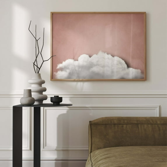 Blush Cloud Wall Art Print, Pink, Minimalist, Landscape, Above Bed Decor, Wall Decor Above The Bed, Bedroom Living Room, Nursery, Playroom Wall Art, Modern Wall Decor, 8x12 UNFRAMED