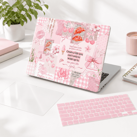 Blush Collage Laptop Skin for 2022-2026 13.6 Inch MacBook Air with M2-M5 Chips