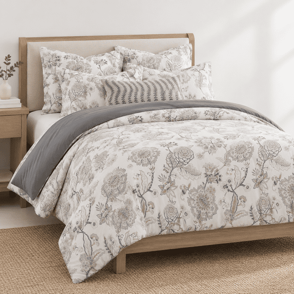 Blush Comforter - Full/Queen Reversible Rayon Cotton Bedding Set