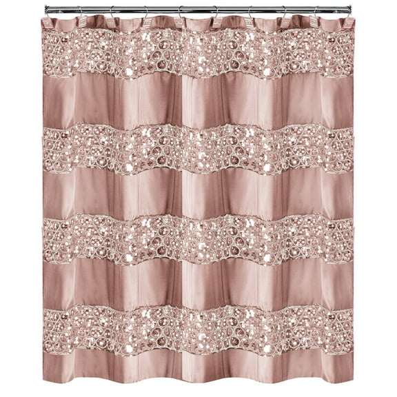 Bath Blush Sinatra Bath Decor Accessories, Premium, Durable, Acrylic Resin, Eco-Friendly Shower Curtain (70" W x 72" L)