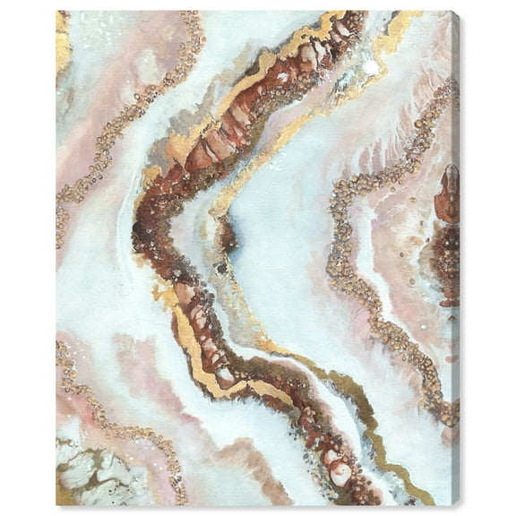 Blush Geode Mineral, Agate & Geode Wall Art Canvas Wall Art by Art Remedy, Gallery Wrapped, 24" x 30"