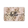 Welcome Rug Print Blush Leopard Print Welcome Mat, 24 x 36 inch, Indoor and Outdoor Front ...