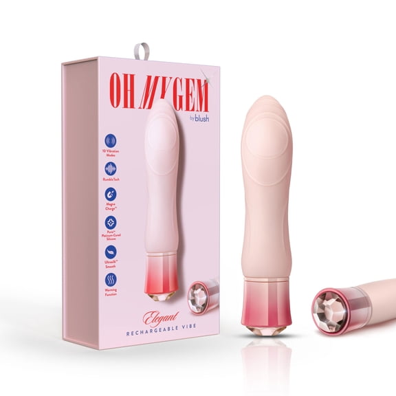 Oh My Gem - Elegant - Morganite - Pink 5.5 Inch Warming G Spot Stimulation Vibrator