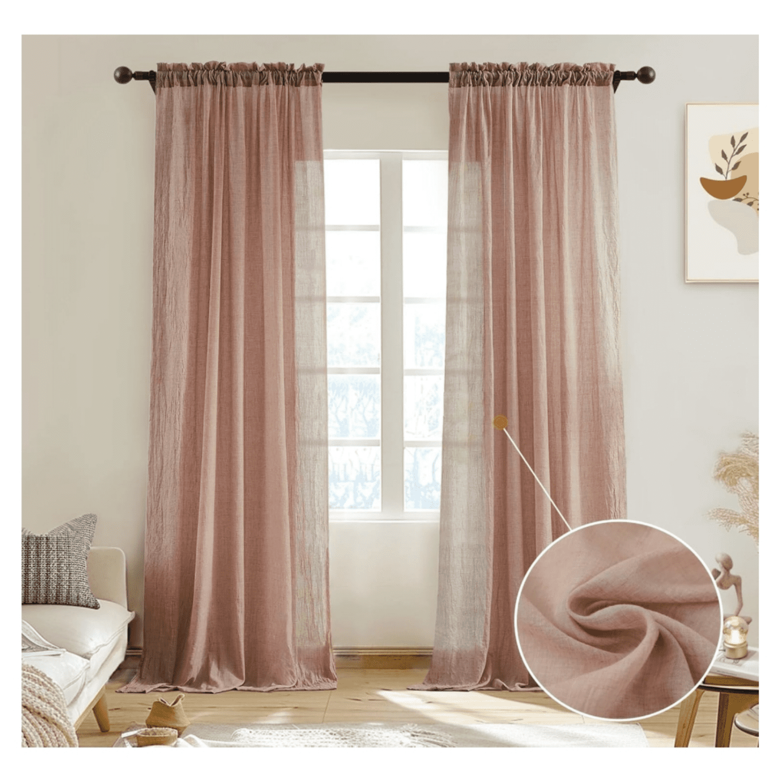 トップス crinkle crinkle crinkle sheer 3DA boler Minimalist Massive Warm White Sheer Crinkle Curtain. 61
