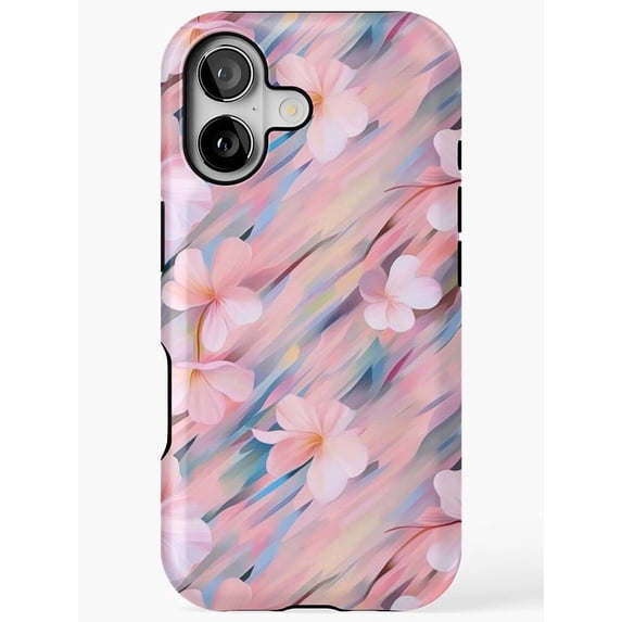 Phone For Delivery Blush Pink Floral Brushstroke Tough Phone Case for Apple iPhone ...