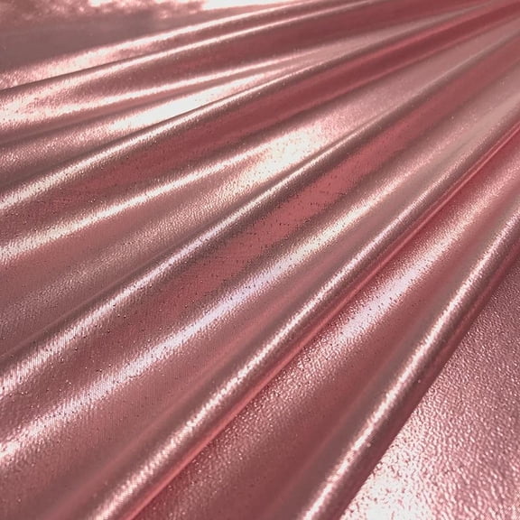 Blush Pink Nylon Metallic Lame Fabric by the Yard, 60 Inch Wide Nylon Blend Nylon Lame Fabric, Tissue Lame Fabric for Costumes, Dancewear, Decor & Sewing