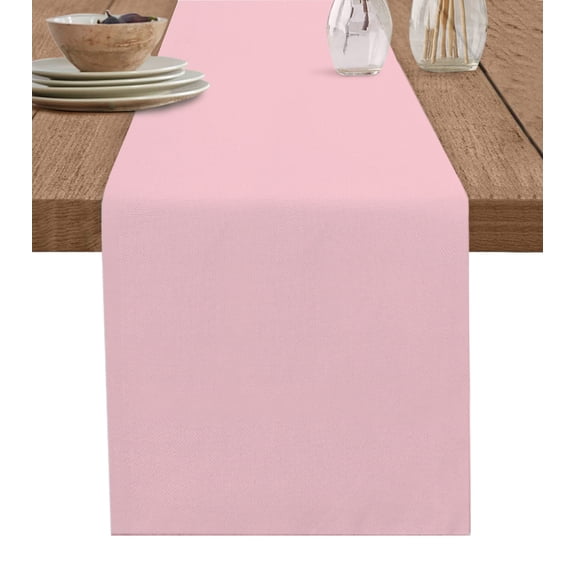Blush Pink Pure, Table Runner Romantic Contemporary Minimalist Solid Tablerunners 13 x 60 Inch, Table Decorations Tabletop Scarf for Summer Gathering Holiday Farmhouse Kitchen Dining Decor