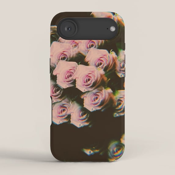Blush Pink Rose Bouquet Tough Case for Apple iPhone, Polycarbonate ...