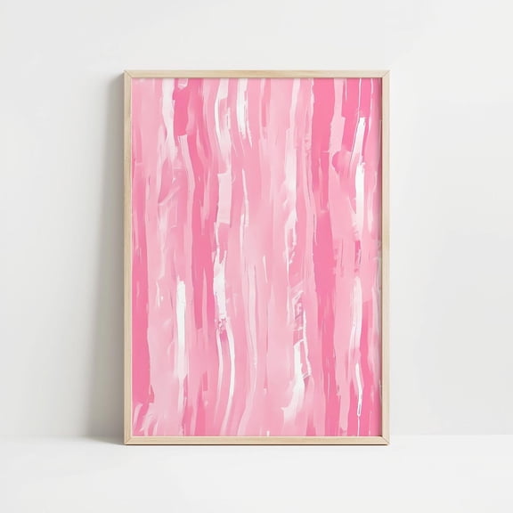 Blush Pink Striped Abstract Wall Decoration Minimalist Chic Home Aesthetic Art Piece, Unframed Canvas 8x10in