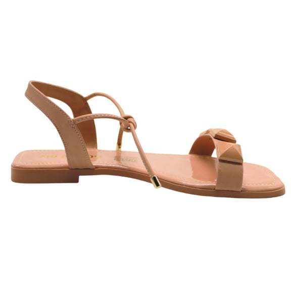 Blush Pink Studded Flat Sandals