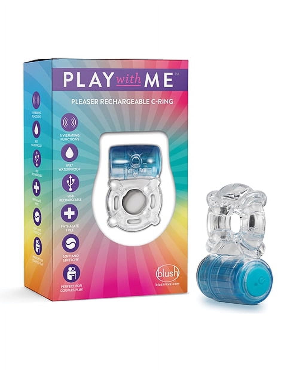 Blush Play With Me Pleaser Rechargeable C Ring - Blue - Walmart.com Blush Play With Me Pleaser Rechargeable C Ring - Blue - Walmart.com