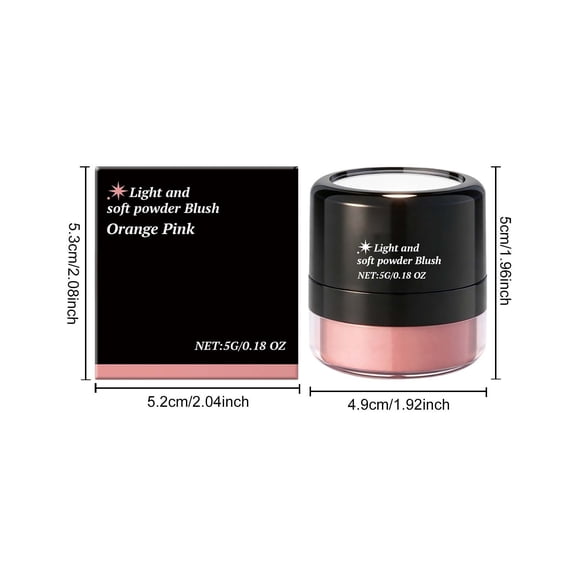 Blush Powder Matte Silk Finish Long Lasting Wear Peach Apricot Shade Buildable Color Blending Seamlessly Contouring Highlighting Cheek Makeup 5g
