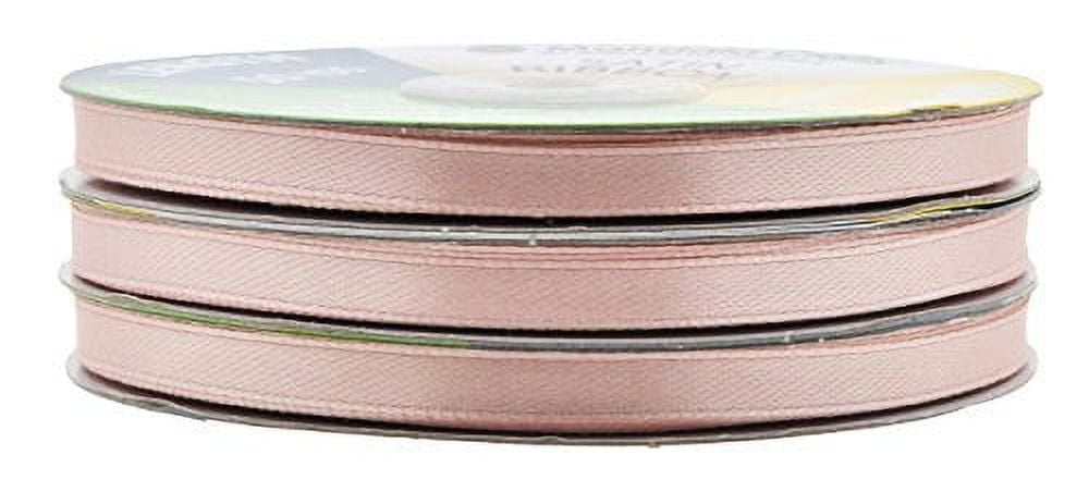 Blush Satin Ribbon 1/2 Inch 50 Yard Roll for Gift Wrapping