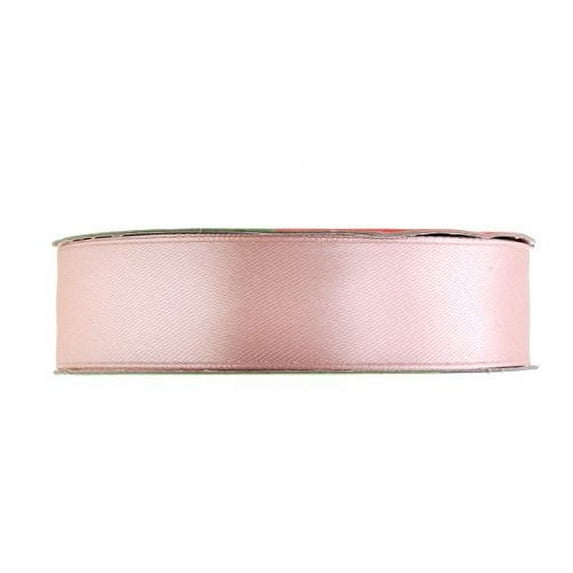 Blush Satin Ribbon 1 Inch 50 Yard Roll for Gift Wrapping, Weddings, Hair, Dresses, Blanket Edging, Crafts, Bows, Ornaments; by Mandala Crafts