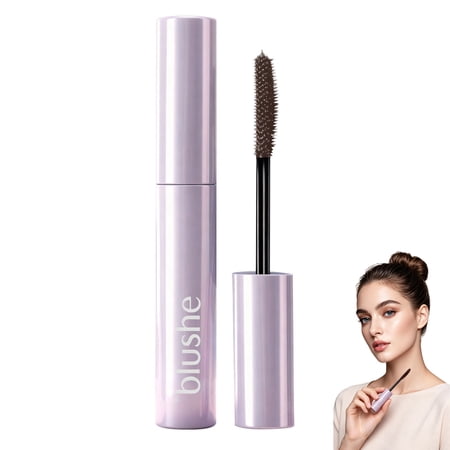 Blush Serum Mascara,Blush Korean Mascara,Lengthening & Volumizing Waterproof Fiber Formula, Smudge-Proof Clump-Free Natural Lash Definition(Black,1pcs)