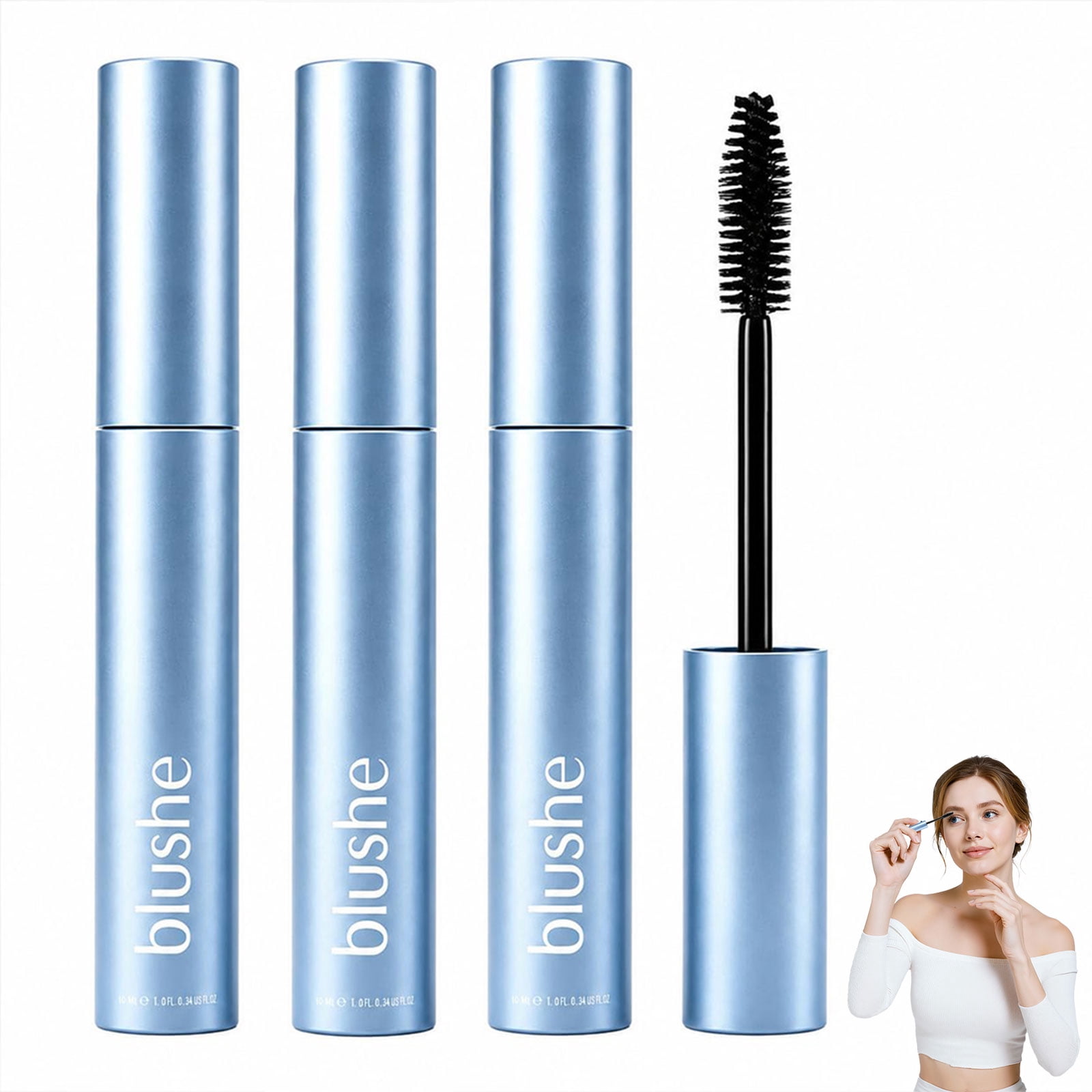 Blush Serum Mascara – Lengthening & Volumizing Waterproof Fiber Formula ...