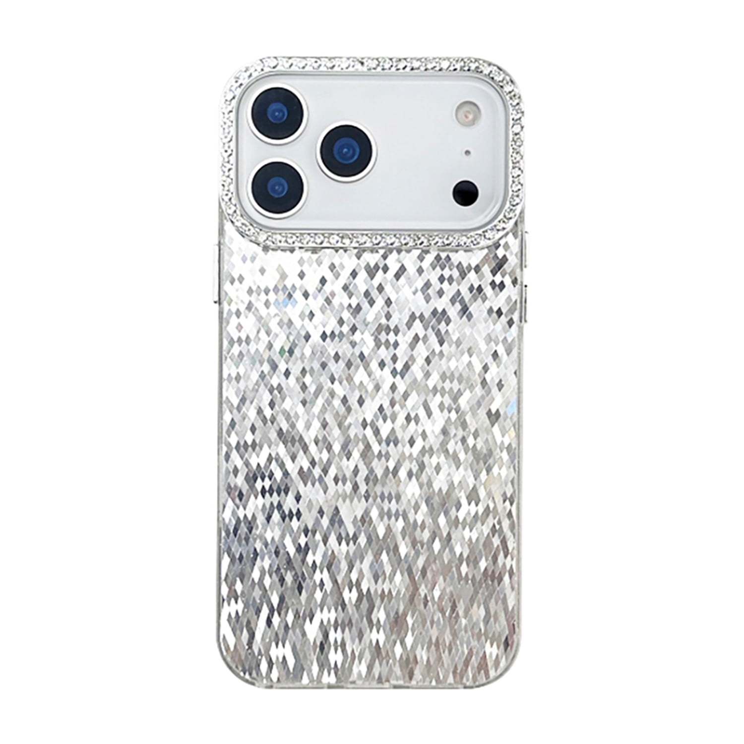 Blush Shine Glam Case for iPhone 17 Pro Max - White