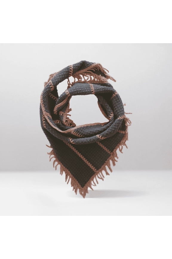Blush & Stone Cozy Shawl  Handmade Womens Winter Wrap, Soft Crochet Scarf, Warm Boho Blanket Shawl by SANEC CRAFTS