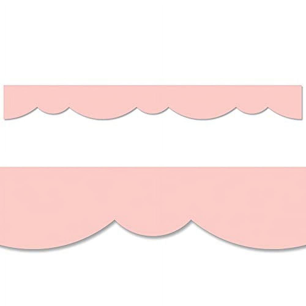 Blush Stylish Scallops Bulletin Board EZ Border ( 10527), Total Of 96Ft