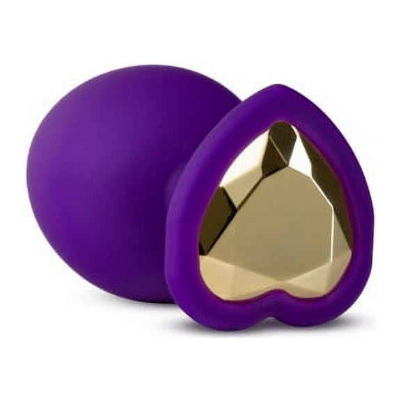 Blush Temptasia Bling Anal Plug with Heart-Shaped Gem Base Medium Purple