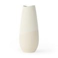 thumbnail image 1 of Blush Two Tone Organic Crackle Glaze Ceramic Vase, 1 of 7