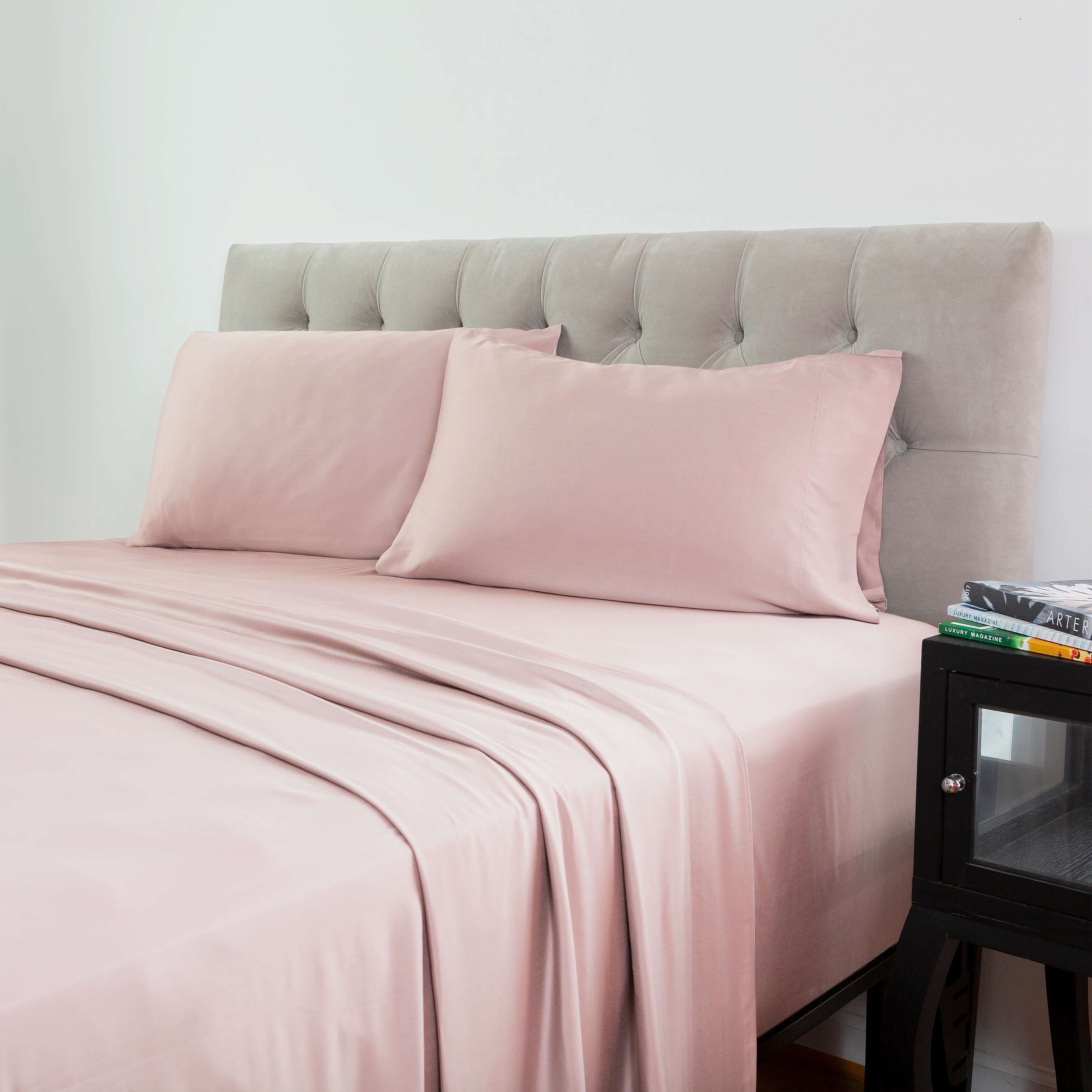 その他 nishikawa Outlast & AiR Original Sheets Allswell Soft & Silky 4-Piece 300 Thread Count Blush Wine Viscose