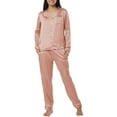 thumbnail image 1 of BlushBridesCo. Satin Pajamas Women's Long Sleeve Sleepwear Soft Silk Button Down Loungewear Pjs Pants Set XS-XXXL, 1 of 5