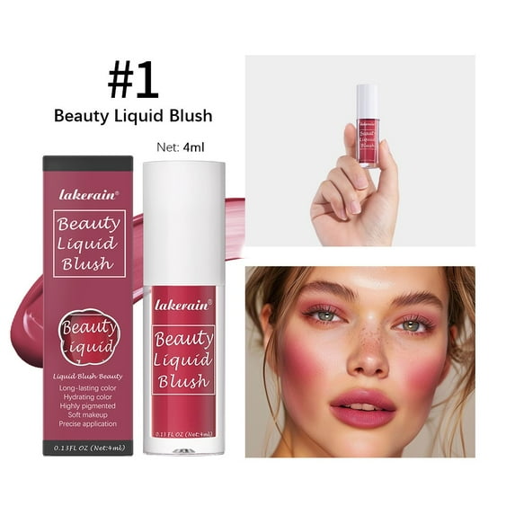 Blushed Liquid Blush BlushLily - Dewy Tint Cheeks Makeup Glow Pigment Effortless Beauty Long Lasting Cosmetics Soft Creamy Natural Buildable All Skin Color Light Flawless Finish Blend