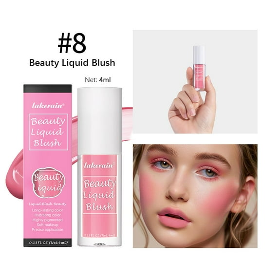 Blushed Liquid Blush BlushLily - Dewy Tint Cheeks Makeup Glow Pigment Effortless Beauty Long Lasting Cosmetics Soft Creamy Natural Buildable All Skin Color Light Flawless Finish Blend