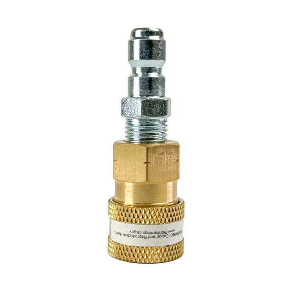 Blushield 1/4" Quick Disconnect Plug x 1/4" Male Pipe Thread Pressure Washer Adapter