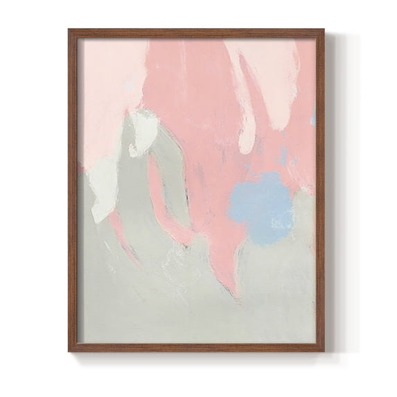 Blushing Abstract I Framed Print in Brown Solid Wood Framed Print No Nail Hanging