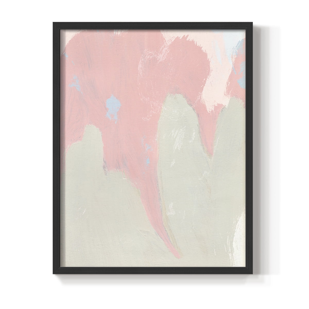 Blushing Abstract IV Framed Print in Black Solid Wood Framed Print No Nail Hanging