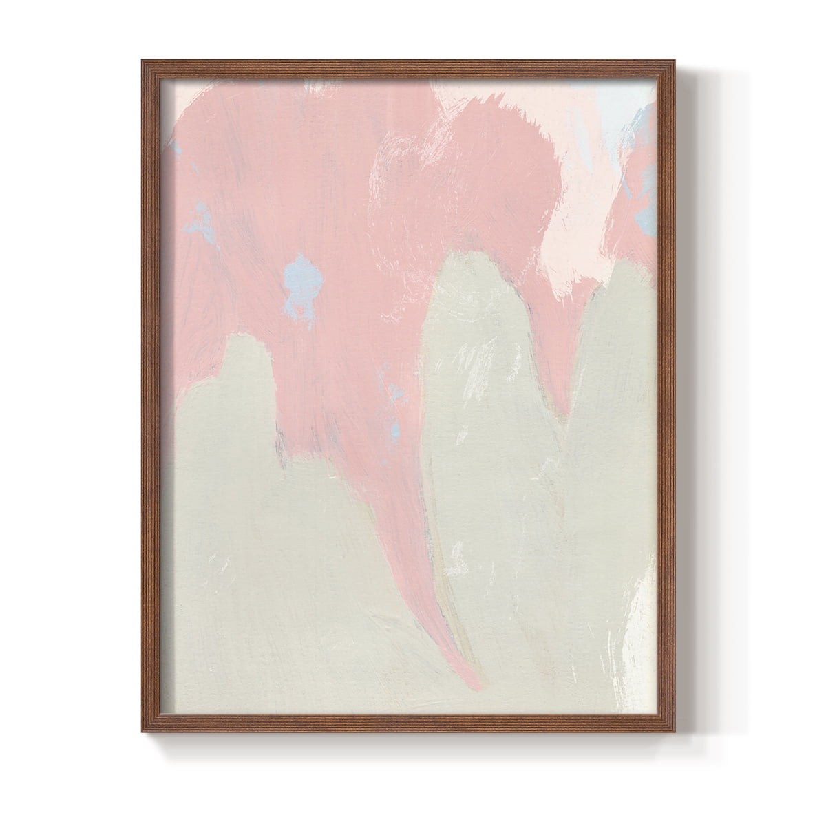 Blushing Abstract IV Framed Print in Brown Solid Wood Framed Print No Nail Hanging