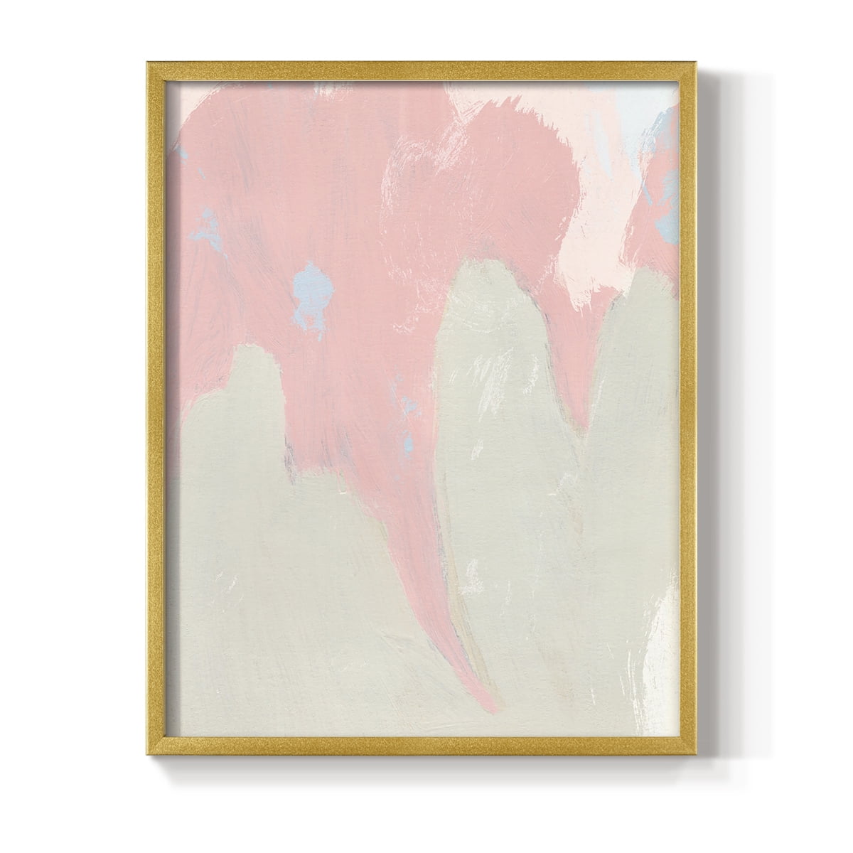 Blushing Abstract IV Framed Print in Gold Solid Wood Framed Print No Nail Hanging