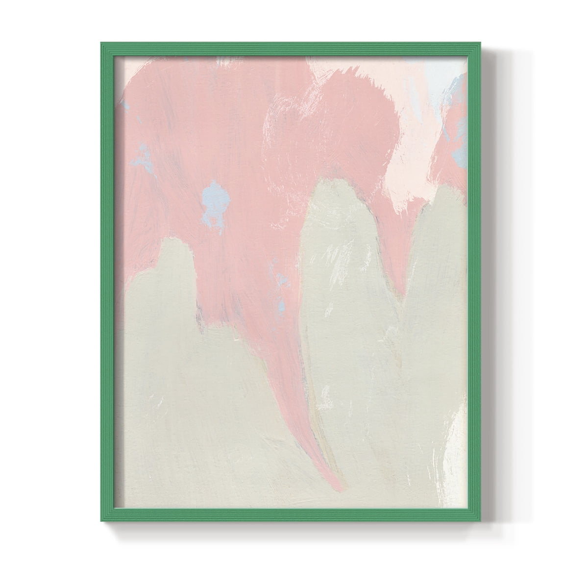 Blushing Abstract IV Framed Print in Green Solid Wood Framed Print No Nail Hanging