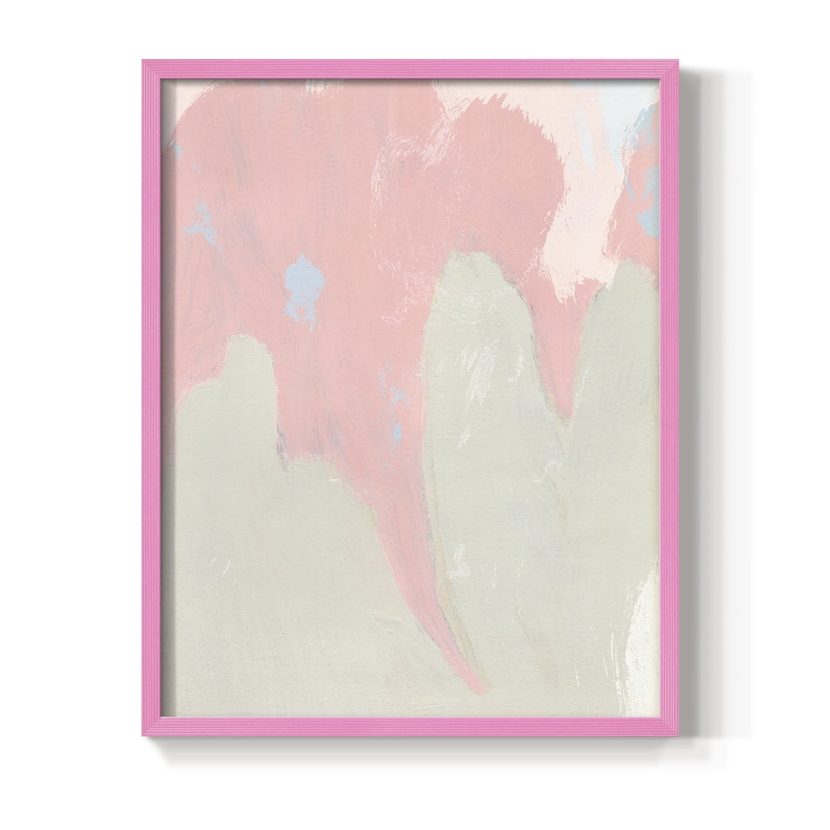 Blushing Abstract IV Framed Print in Pink Solid Wood Framed Print No Nail Hanging