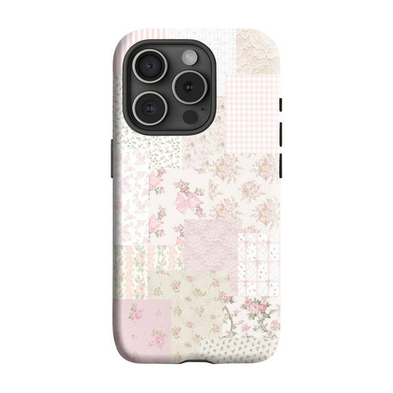 Blushing Florals Pink Bow Collage Coquette Aesthetic Phone Case pretty gift idea for iPhone 17 16 15 14 13 12 11 Pro Max