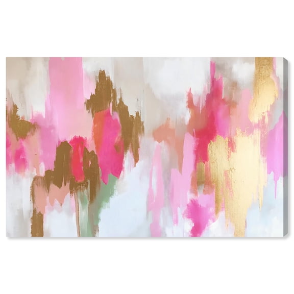 Blushing Meadowlight Canvas Gem Tones Abstract by Art Remedy, Gallery Wrapped, 36" x 24"